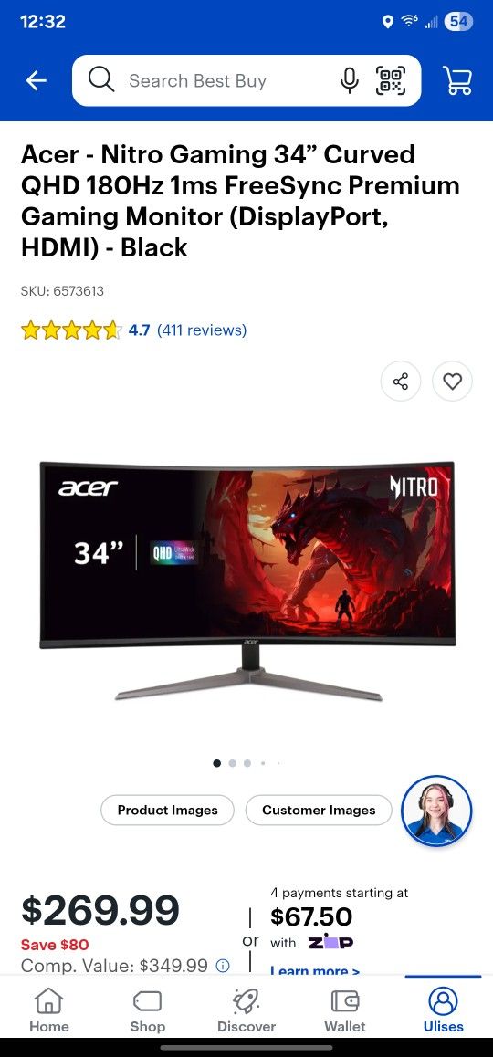 Gaming Monitor 34"