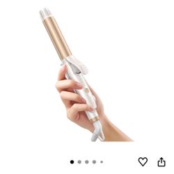 Mini Travel Curling Iron - Gold & White 
