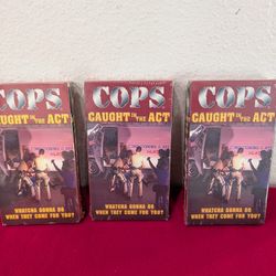 COPS - Caught in the Act VHS Vintage 1996 Video Cassette NEW Collectible $20 EACH