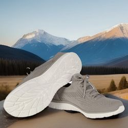 Skechers “Virtue” Women’s Stretch Knit Hands Free Swift Fit Shoe (Taupe) NEW