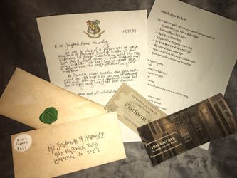 Personalized, customizable, & handwritten Hogwarts Acceptance Letter.