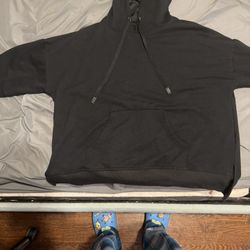 plain black hoodie