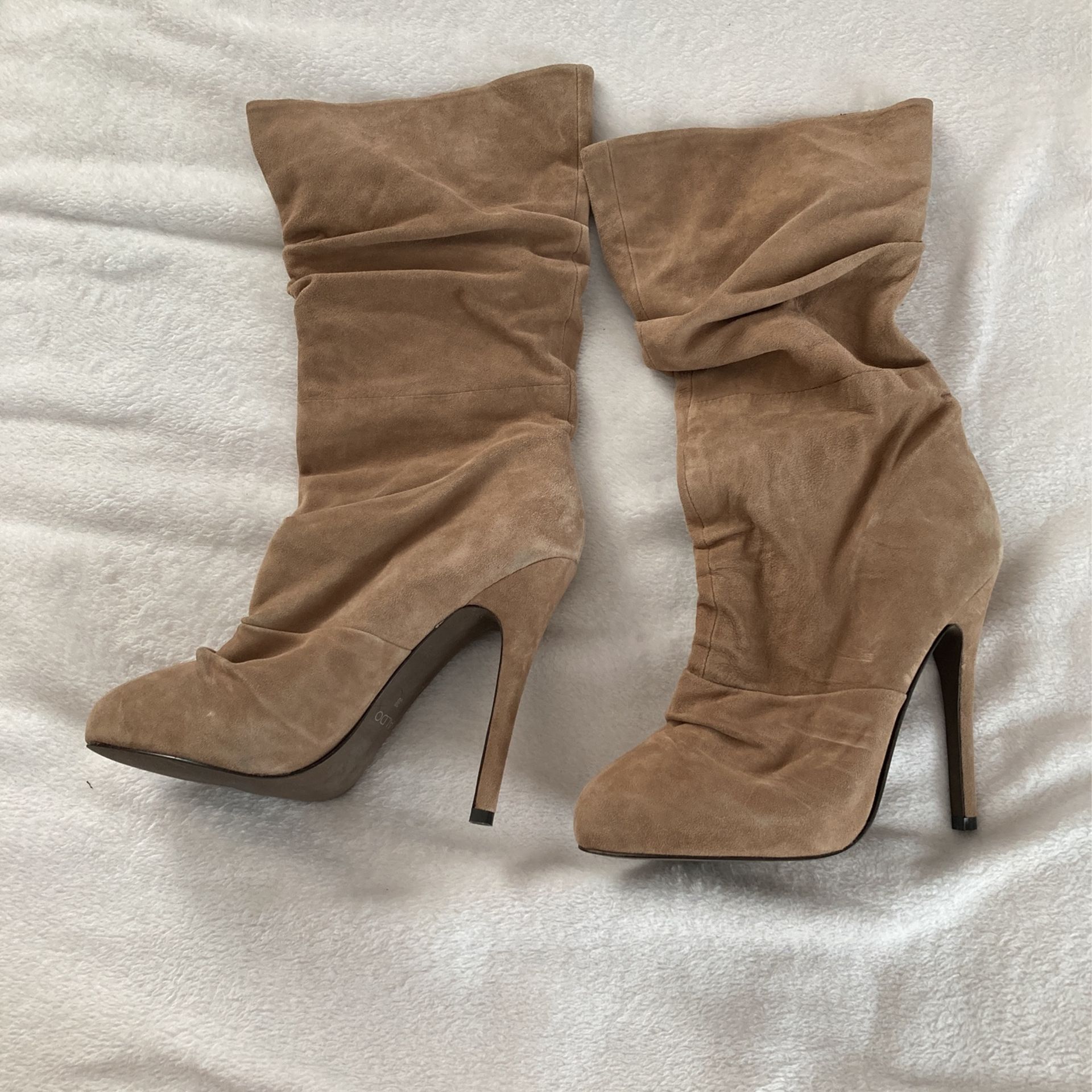 Aldo Size 38 Suede Light Brown Boots