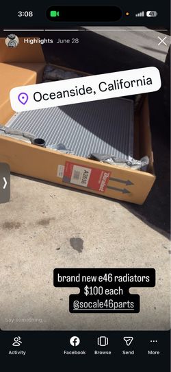 e46 non m radiator