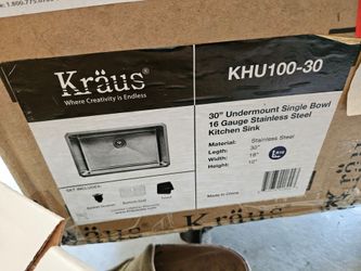 Kraus Stainless Sink 16awg Model# 
KHU100-30
