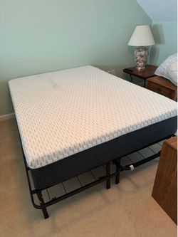 Full size mattress with frame