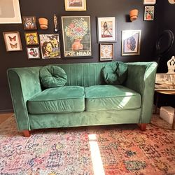 Emerald Green Loveseat (1 Year Old)