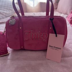 Hot Pink Velvet  Juicy Couture Purse 