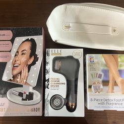 Beauty And Skincare Gift Set, Makeup Bag, Mirror, Facial