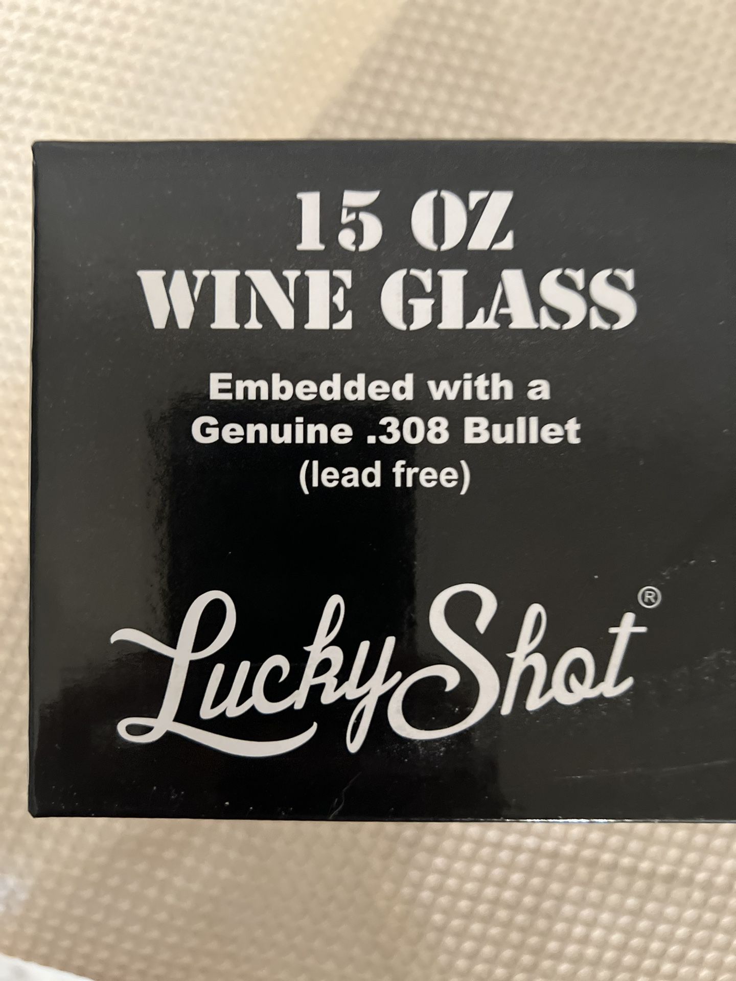 Lucky Shot Wine Glass NEW
