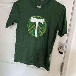 kids size medium portland timbers soccer shirt green 