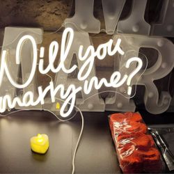 "Marry Me" Bundle Set & LED SIGN Marriage Proposal set up