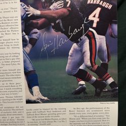 Jim Harbaugh Signed Magazine Page