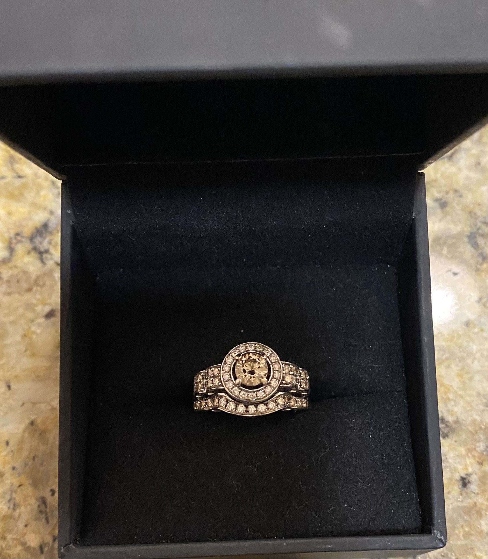 Beautiful 14 Kt Gold Wedding Set -Levian Chocolate Diamonds