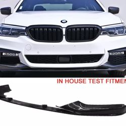 Fits 17-20 BMW G30 M-Tech M Sport MP Style Front Bumper Lip 3PCS Carbon Fiber