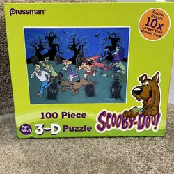 Scooby-Doo 100 Piece 3-D Puzzle New Sealed Cemetary Fred Shaggy Daphine Velma