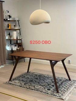Mid century modern dining table for 6 people