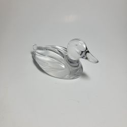Princess House Crystal Duck Paperweight