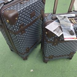 2 Pc.set  Travel Suitcase  8 Wheels Spinner 20" Carry On And 24"  Good For 50  Pounds  Extra Lightweight Expandable Waterproof New With Tags Tsa Lock 