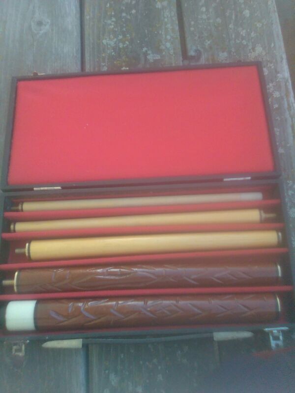 5 piece pool cue stick and case