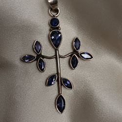 Tree of Life Cross, Sterling Silver