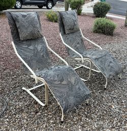 SET Chaise Lounge Chairs Heavy Duty Spring Steel