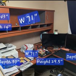 Computer desk With 3 Locable  Filing drawers  All For $450