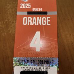 Dolphins Vs Chargers Orange Parking Pass