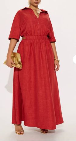 Georgiana Button Up Maxi Dress -size large