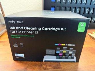 Eufymake E1 Ink and Cleaning Cartridge Kit CMYK White Gloss and Cleaning Cartridge