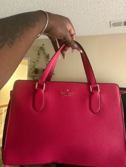 Kate Spade New York Red Saffiano Leather Satchel
