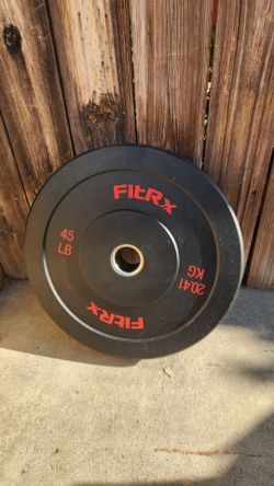 FitRx 25lb Bumper Plates – Olympic Weight Plates for Home Gym single