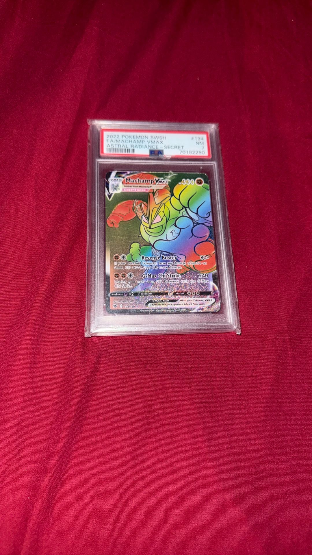 2022 Pokemon SWSH FA/MACHAMP VMAX Secret