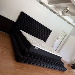 New In Box King Bed Frame With Mattress(Read Description Below)