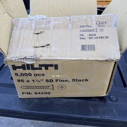 Hilti 1-1/4” self-drilling drywall screws