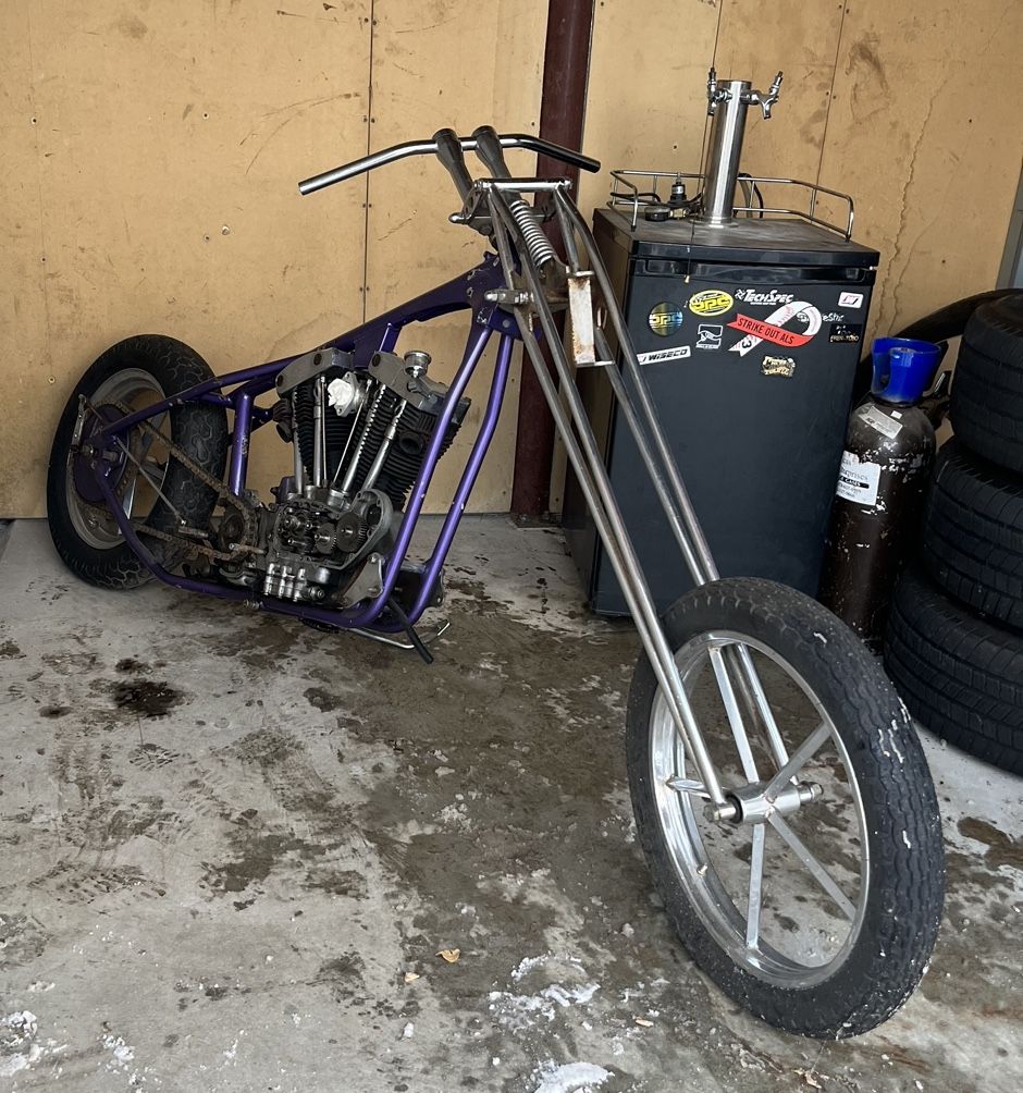 1960? Old School Chopper With Xtra Project/. Basket case