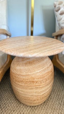Side Table in Onyx Honey Travertine (New, opened box) - $200 OBO