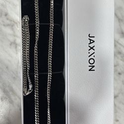 Men’s matching silver chain and bracelet