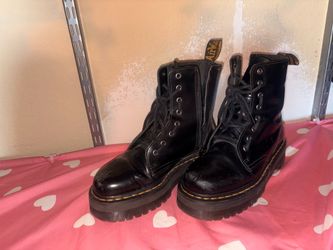 Dr. Martens Black Platform Lace-Up Boots