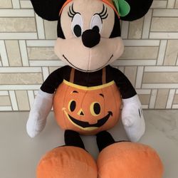 Disney Halloween Minnie Mouse 20” Plush Pumpkin Jack O Lantern Costume