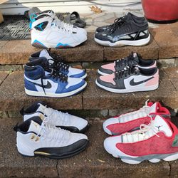 6 Pairs OF Retro Jordans 
