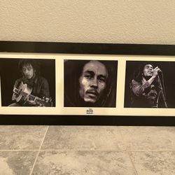 Bob Marley framed art 