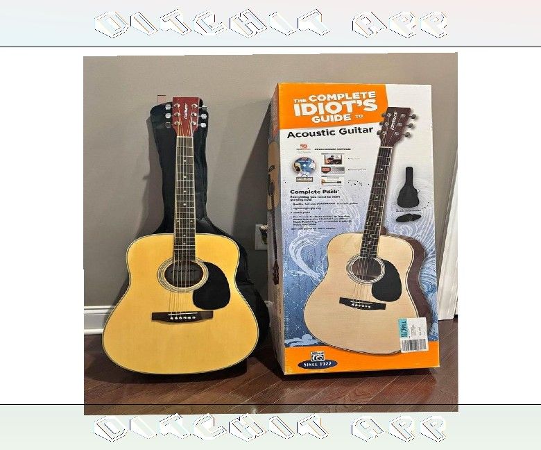 behind head Play Music with Acoustic Electric Guitar Selection