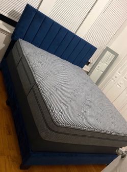 Dark Blue, Queen bed frame