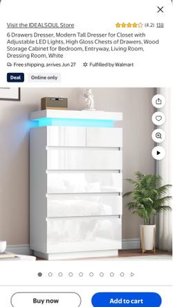 Dresser white new - 6 Drawers