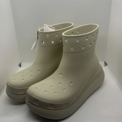 Classic Crush Rain Boot Bone Mens 9/Womens 11