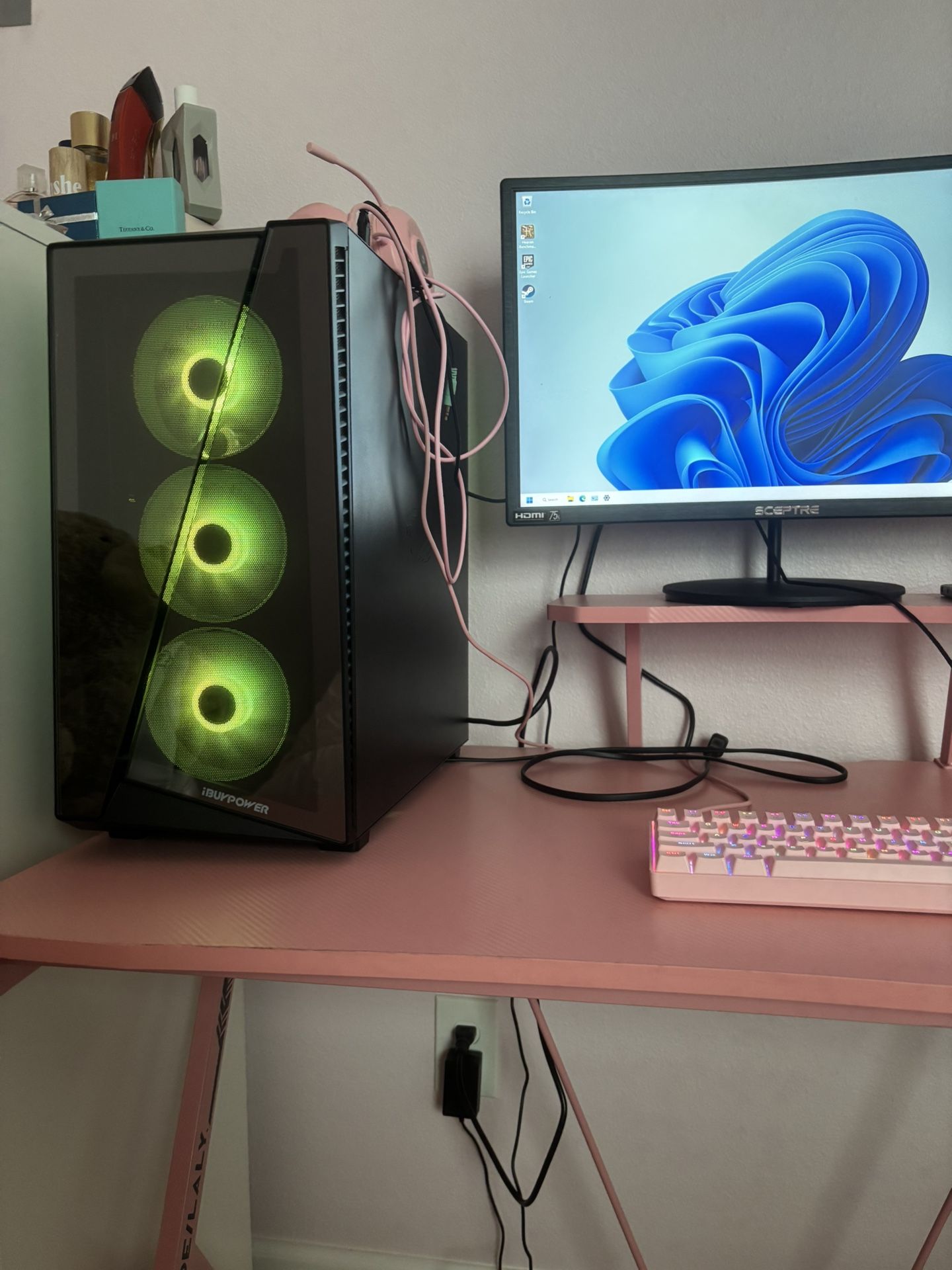 PC comes with monitor, gaming chair, desk and more negotiable