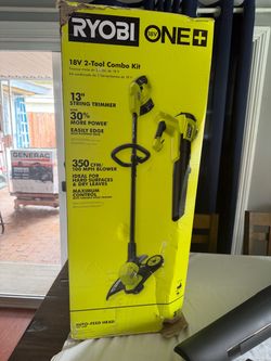 Ryobi 18V String Trimmer & Blower Kit w/ 4ah Battery NEW