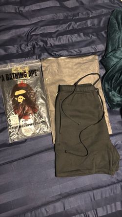 Bape chrome hearts tee and black essentials shorts