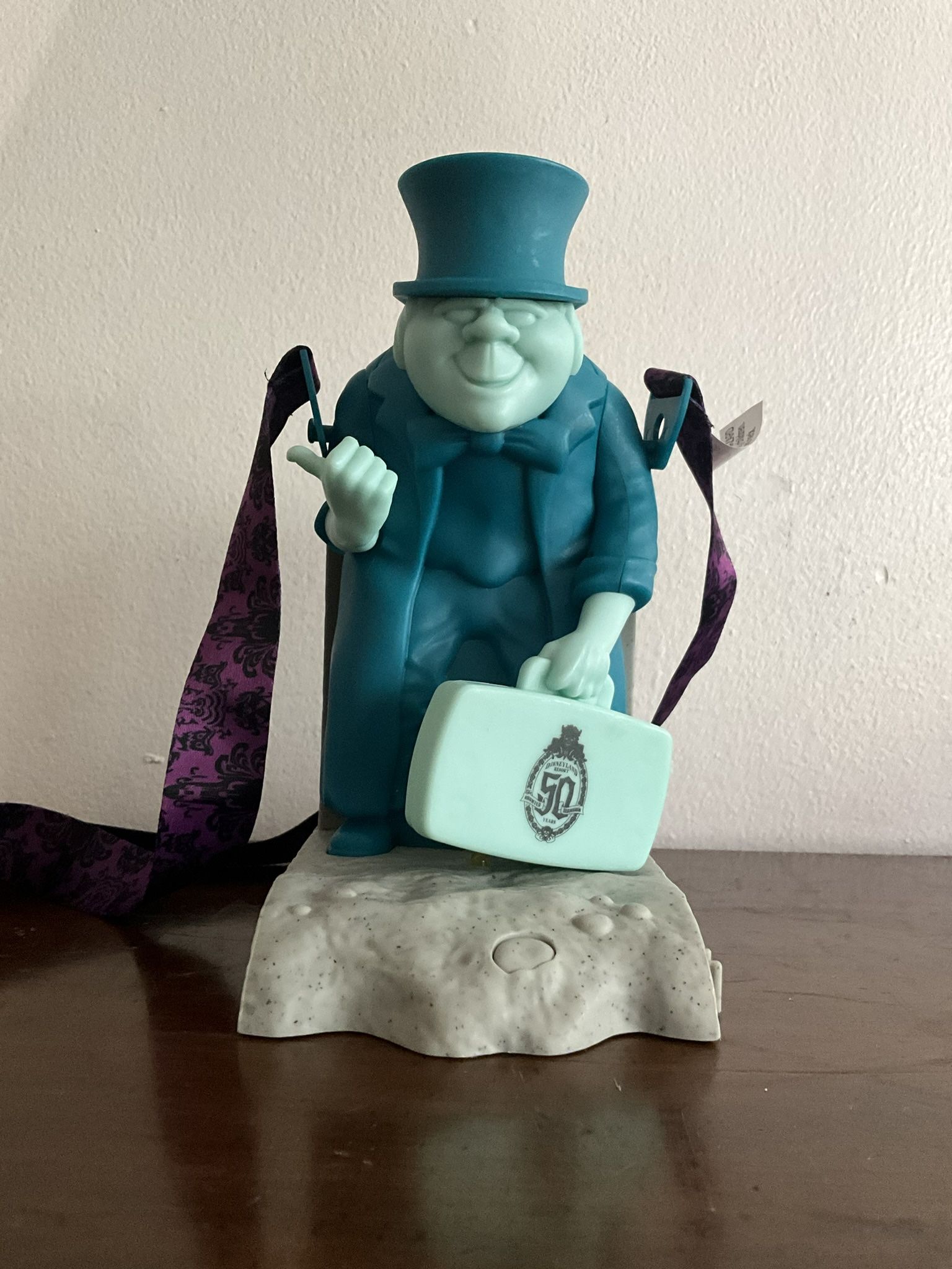 Disney Parks Haunted Mansion 50th Hitchhiking Ghost Prof Phineas Popcorn Bucket